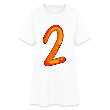 2 - Women’s T-Shirt Dress - white - Front