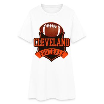 Écusson de football de Cleveland Vintage - Robe T-shirt Femme - blanc - Devant