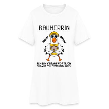 Bauherrin Hausbau Baustelle Richtfest - Frauen T-Shirt-Kleid - Weiß - Vorne
