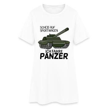 Panzer Militär Geschenk - Frauen T-Shirt-Kleid - Weiß - Vorne