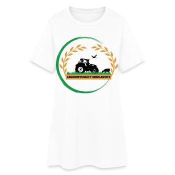 Logo - Frauen T-Shirt-Kleid - Weiß - Vorne