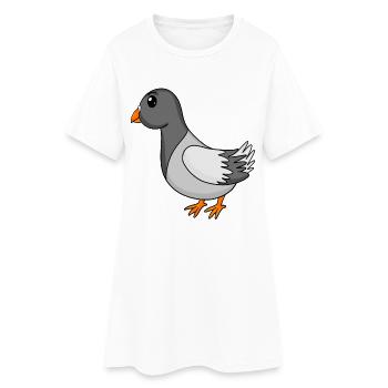 Colombe - Robe T-shirt Femme - blanc - Devant