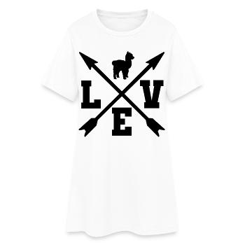 Alpaga - Robe T-shirt Femme - blanc - Devant