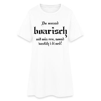 Boarisch - Frauen T-Shirt-Kleid - Weiß - Vorne