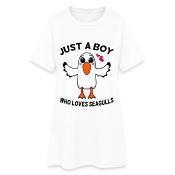 Mouette - Robe T-shirt Femme - blanc - Devant