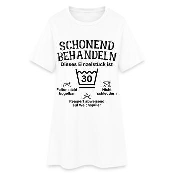 Schonend Behandeln Dreißig Geschenk 30. Geburtstag - Frauen T-Shirt-Kleid - Weiß - Vorne
