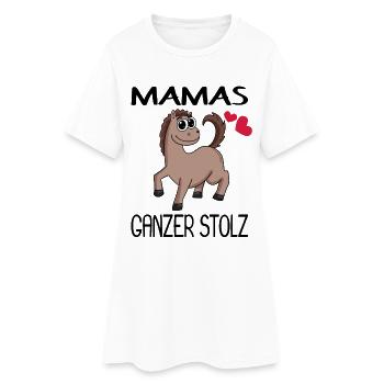 Baby Pferd Geburt Schwanger - Frauen T-Shirt-Kleid - Weiß - Vorne