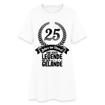 25 Jahre Im Dienst Dienstjubiläum Firmenjubiläum - Frauen T-Shirt-Kleid - Weiß - Vorne