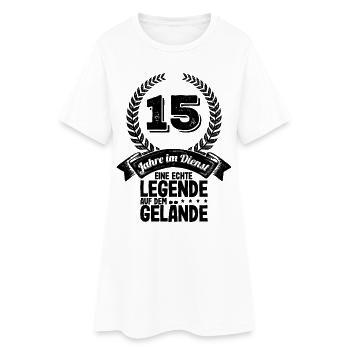 15 Jahre Im Dienst Dienstjubiläum Firmenjubiläum - Frauen T-Shirt-Kleid - Weiß - Vorne