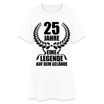 25 Jahre Im Dienst Dienstjubiläum Legende Arbeit - Frauen T-Shirt-Kleid - Weiß - Vorne