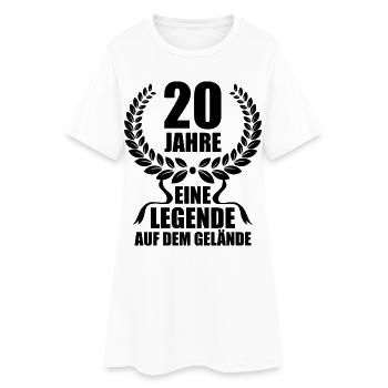 20 Jahre Im Dienst Dienstjubiläum Legende Arbeit - Frauen T-Shirt-Kleid - Weiß - Vorne