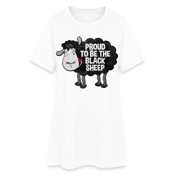 Fiers d’être les moutons noirs de Schaf Spruch - Robe T-shirt Femme - blanc - Devant