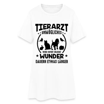 Tierarzt Sprüche Unmögliches - Frauen T-Shirt-Kleid - Weiß - Vorne