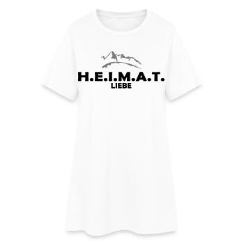 Heimat - Frauen T-Shirt-Kleid - Weiß - Vorne