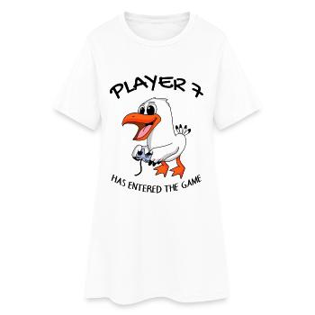 Player 7 has entered the game Baby - Women’s T-Shirt Dress - white - Front