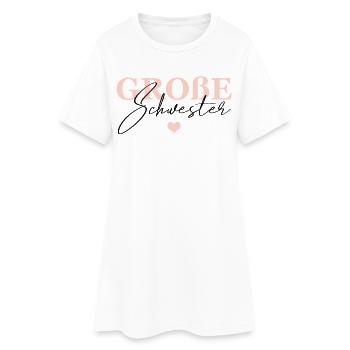 Große Schwester - Frauen T-Shirt-Kleid - Weiß - Vorne