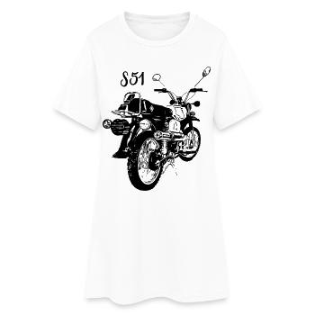 S51 - Frauen T-Shirt-Kleid - Weiß - Vorne