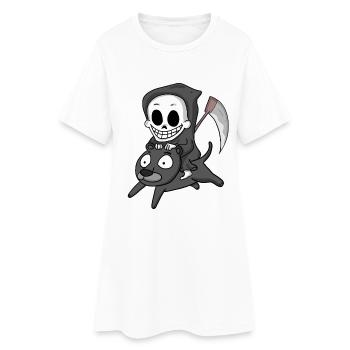 Grim Reaper et Black Panther - Robe T-shirt Femme - blanc - Devant