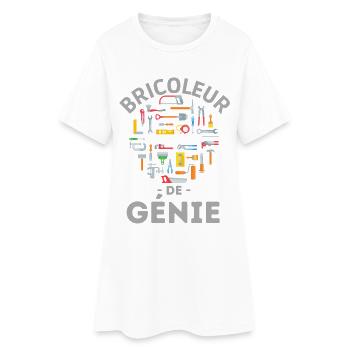 Bricoleur de génie - Robe T-shirt Femme - blanc - Devant