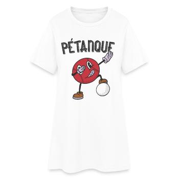 Tenue de pétanque boule pour boule bouler - Robe T-shirt Femme - blanc - Devant