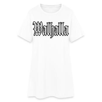 walhalla odin thor viking viking autocollant chemise - Robe T-shirt Femme - blanc - Devant