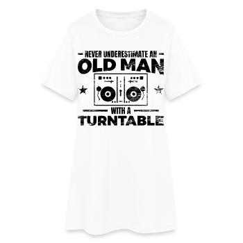 DJ Papa - Robe T-shirt Femme - blanc - Devant