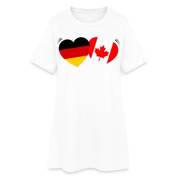 Amour germano-canadien - Robe T-shirt Femme - blanc - Devant