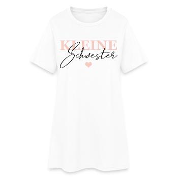 Kleine Schwester - Frauen T-Shirt-Kleid - Weiß - Vorne