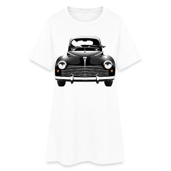 203 - Frauen T-Shirt-Kleid - Weiß - Vorne