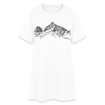 Walliser Weisshorn, Suisse, Alpes, Montagnes, 4000m - Robe T-shirt Femme - blanc - Devant