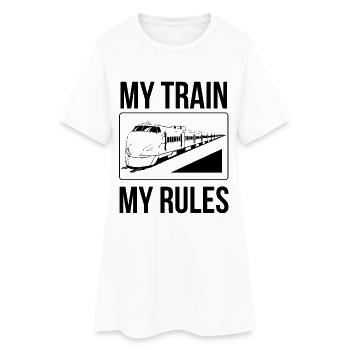 Le conducteur de train dit mon train mes règles - Robe T-shirt Femme - blanc - Devant