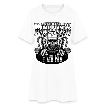 Ne vous frottez pas aux Routiers Ils ont l'air fou - Robe T-shirt Femme - blanc - Devant