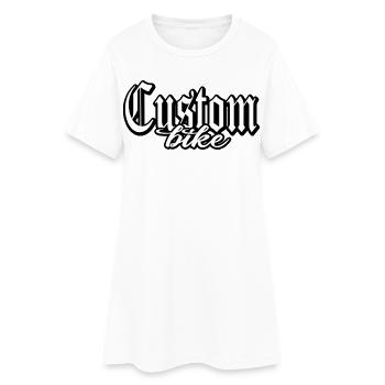 custom bike biker tour rock bobber tuner tuning - Frauen T-Shirt-Kleid - Weiß - Vorne