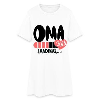 Oma 2023 - Werdende Oma - Frauen T-Shirt-Kleid - Weiß - Vorne