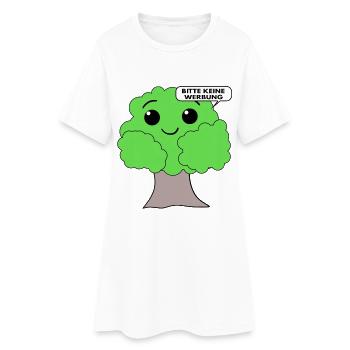 Briefkasten Aufkleber Bitte keine Werbung - Frauen T-Shirt-Kleid - Weiß - Vorne