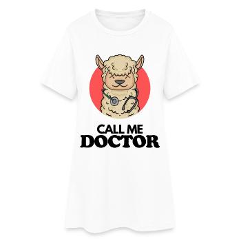 Doktorarbeit Promotion Doktortitel Doktor - Frauen T-Shirt-Kleid - Weiß - Vorne