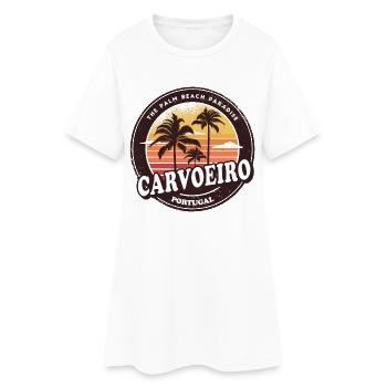 Carvoeiro Portugal Vintage Beach Design - Robe T-shirt Femme - blanc - Devant