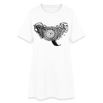 Raben Wikinger Schlange - Frauen T-Shirt-Kleid - Weiß - Vorne