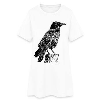 black raven - Women’s T-Shirt Dress - white - Front
