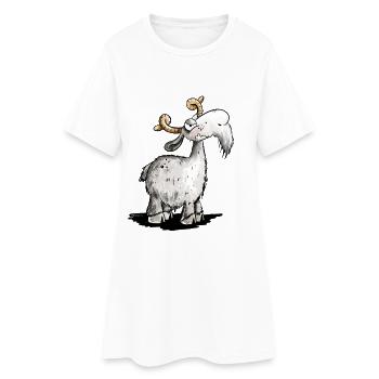 Chèvres Bock I Chèvre I Nö Déclaration - Robe T-shirt Femme - blanc - Devant