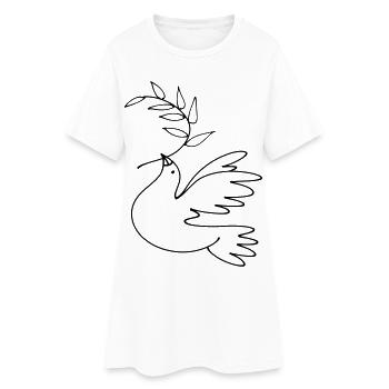Colombe de la Paix - Robe T-shirt Femme - blanc - Devant
