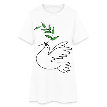 Colombe de la Paix - Robe T-shirt Femme - blanc - Devant