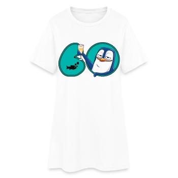 Pingouin des 60 ans - Robe T-shirt Femme - blanc - Devant