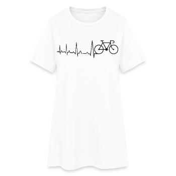 Vélo de route Heartbeat - Robe T-shirt Femme - blanc - Devant