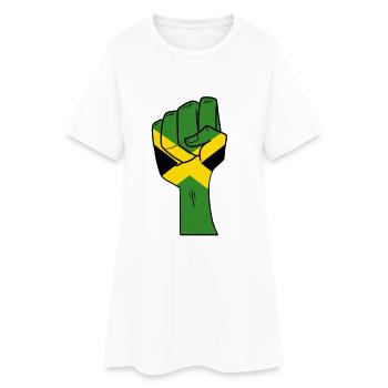 Jamaïque - Robe T-shirt Femme - blanc - Devant