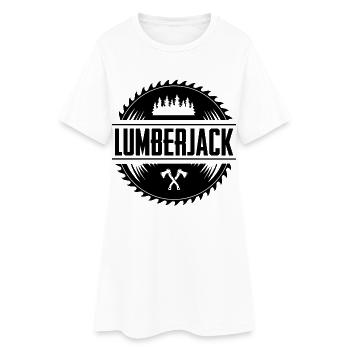 Bûcheron - Robe T-shirt Femme - blanc - Devant