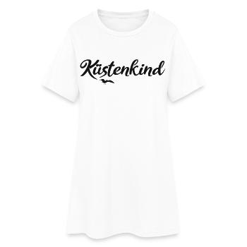 Küstenkind - Frauen T-Shirt-Kleid - Weiß - Vorne