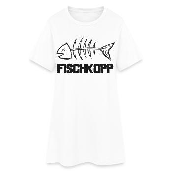 Fischkopp - Frauen T-Shirt-Kleid - Weiß - Vorne
