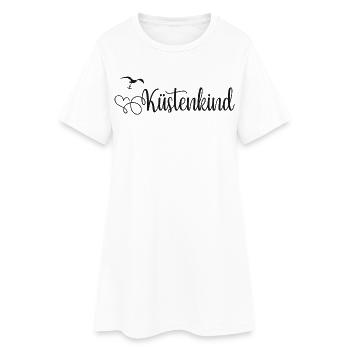 Küstenkind - Frauen T-Shirt-Kleid - Weiß - Vorne