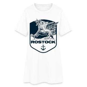 Rostock - Frauen T-Shirt-Kleid - Weiß - Vorne